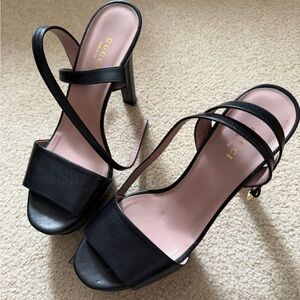 Gucci Black Heeled Sandals